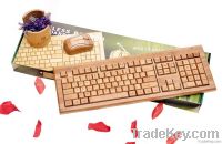 2013 new style 108 keys natural bamboo wireless keyboard and mouse