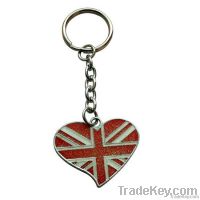 heart shaped metal key chain