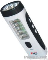 5+10 LED Rechargeable Flashlight FM radio