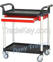 2 Shelf Tools Trolley Service Cart, Industrial Utility Carts, Werkzeugwagen