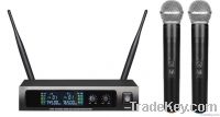 UHF dual channels wireless microphone