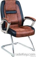 Middle back steel chromed pu+pvc conference chair