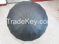 16 Ribs Black Umbrella