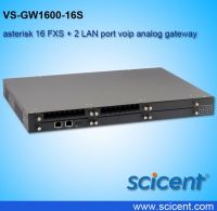 asterisk 16 FXS + 2 LAN port voip analog gateway