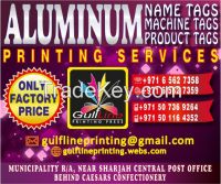 Aluminum Tags Printing By Gulf Line Printing Sharjah Uae