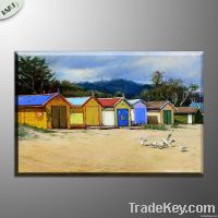 countrysize scenery oil painting-seabeach oil painting on canvas