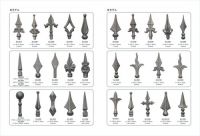 wrought iron railheads and finials