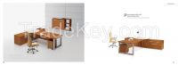 teak wood executive office desk with square legs