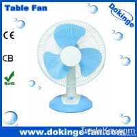 China Factory sales 16 inch desk fan with 3 PP blade