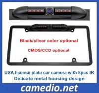 American USA night vision car  license plate frame  rearview camera with 8pcs IR