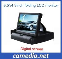 3.5/4.3inch digital folding car rear view monitor working with car reverse camera