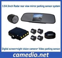3.5/4.3inch radar view view parking  system (rearview mirror+night vision camera+video parking sensor)