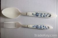 ceramic fork and spoon