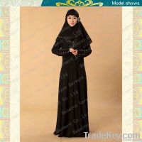 MF19407 black muslim abaya wholesale