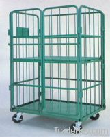 Movable storage roll pallets with wheels