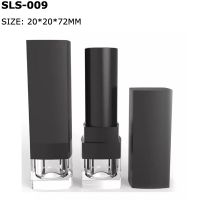 Cylinder shaped empty plastic lipstick tube cosmetic packaging