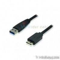 Black USB3.0 AM to Micro10p cable