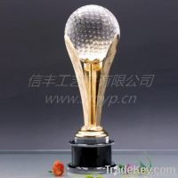 Brilliant Crystal Golf trophy