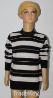 Winter sweater with strip for children 100% cashmere