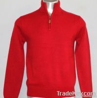 Winter new style bright color man's mock neck zipper sweater  hot sell