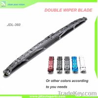 Double wiper blade with different colors