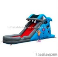 2013 newest and best selling shark inflatable slide