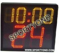 College Basketball shot clock and time with scoreboard led display