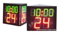 Basketball 3-sided shot clock with period times