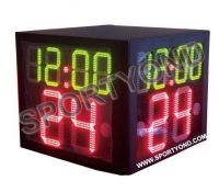 4 Faces basketball shot clock with period times