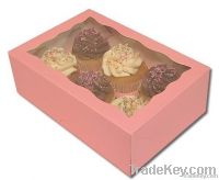 Cupcakes PVC Window Paper Food Box