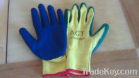 Latex coated gloves