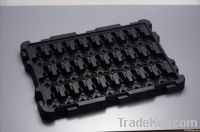 Vacuum formed plastic trays for electronic components
