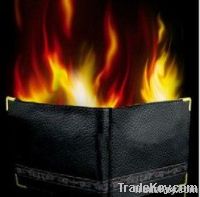 Leather flaming wallet street magic wallet