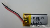 Li-Polymer Battery LP281225 3.7V 50mAh with PCM (Low capacity, Ultra-th