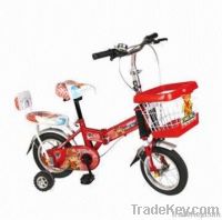 Folding/children's bicycle with training wheel set, colorful frame
