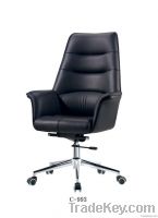PU office chair/alum 5-star base