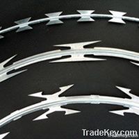 Cross type razor barbed wire