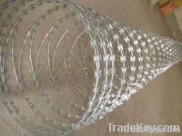 Heavy galvanized razor barbed wire