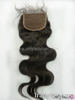 Body wave lace closure, bleach knots , cap size: 4x4"