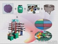 PLC Colored Flexible Rubber Floor Tiles Production Line