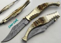 Damascus Steel Crocodile Folding knife