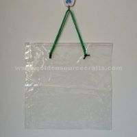 clear transparent plastic vinyl pvc zipper bag with pp rope