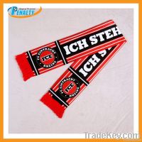 Promotion custom logo printing fan football scarf