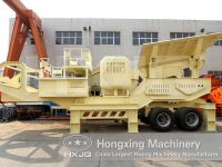 mobile rock crusher and screen plant