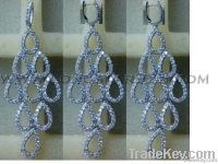 silver earring and pendant jewelry set