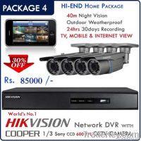4Chanel HIKVISION Network DVR & 4 Camera