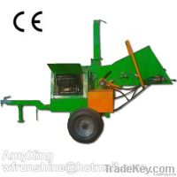 Diesel mobile wood chipper shredder with CE