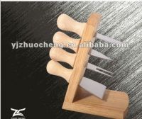 Hot sale 5pc cheese set with wooden block