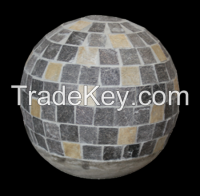 Round cement ball with stone for garden decoration