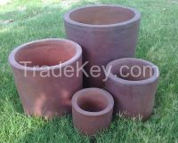 Vietnam Black (Dark) Clay Taper Round Pots